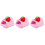 3Pcs Warm Pet Hamster Bed House Strawberry Design Thickened Nest 5