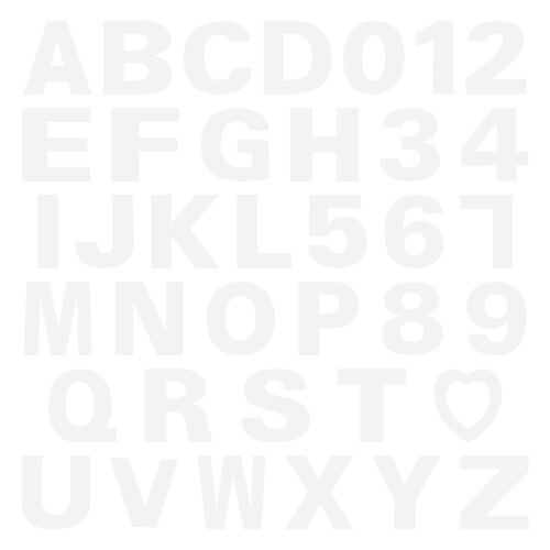 2 Sets Alphabet And Number Cake Stencils White