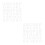 2 Sets Alphabet And Number Cake Stencils White 8