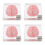 40 Pcs Halloween Blood Spatter Brain Slice Acrylic Coasters 9