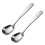 6 Pcs 304 Stainless Steel Thickened Square Soup Spoons S Silver 1