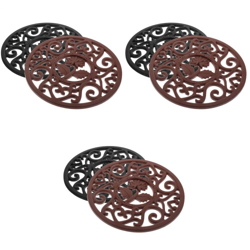 6 Pcs Silicone Trivet Mat For Kitchen Hot Pan Insulated Pad 2