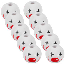 40 Pcs 20 Mm Painted Wooden Clown Face Beads For Diy Jewelry And Craft