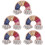5Pcs Silicone Watch Band With Mini Charm And Stud Decor 6