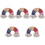 5Pcs Silicone Watch Band With Mini Charm And Stud Decor 3