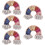 5Pcs Silicone Watch Band With Mini Charm And Stud Decor 11