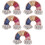 5Pcs Silicone Watch Band With Mini Charm And Stud Decor 7