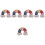 5Pcs Silicone Watch Band With Mini Charm And Stud Decor 4