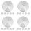 24 Pcs Glass Table Tops Hardware Aluminum Discs Thickened 7