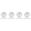 24 Pcs Glass Table Tops Hardware Aluminum Discs Thickened 6
