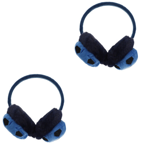 2 Pcs 3D Soccer Shape Ear Muffs Winter Protective Cover 2