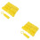 240 Pcs Reusable Plastic Tags Buckle Gardening Labels Yellow 6