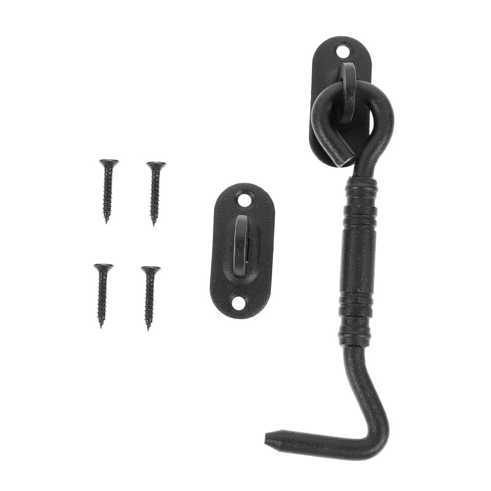 Stainless Steel Barn Door Lock 1 Set Multipurpose Gate Latch For Sliding Doors Shed Garage Black Finish Easy To Install 9016109285461