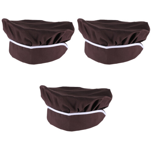 3 Pcs Adjustable Chef Hat For Cooking Baking Dustproof Oil Proof 2