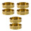 6 Pcs Brass Ashtray: Minimalist Round Compact For Smokers 9