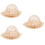 3Pcs Vintage Crystal Candlestick Elegant Leaf Candle Holder 7