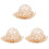 3Pcs Vintage Crystal Candlestick Elegant Leaf Candle Holder 2