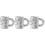 3 Pcs Ceramic Coffee Cup Set White Creative Design 4