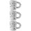 3 Pcs Ceramic Coffee Cup Set White Creative Design 8