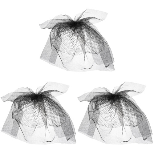 3Pcs Pretty Hair Clamp Veil For Bride Wedding Decor 1