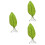 3Pcs Artificial Leaf Aquarium Plant Decor For Fish Tank (Green) 6