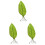 3Pcs Artificial Leaf Aquarium Plant Decor For Fish Tank (Green) 2