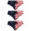 3Pcs Men Usa Flag Print Triangle Briefs Swimsuit 8