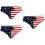 3Pcs Men Usa Flag Print Triangle Briefs Swimsuit 7