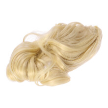 2 Pcs Fluffy Short Messy Curls Claw Clip Ponytail Extensions 613
