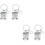 4 Pcs Pet Memorial Key Ring Dog Remembrance Pendant 7