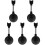 5Pcs Small Shower Handle Holder Mount Bathroom Hand Shower Rack 4