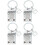 4 Pcs Pet Memorial Key Ring Dog Remembrance Pendant 6