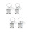 4 Pcs Pet Memorial Key Ring Dog Remembrance Pendant 8