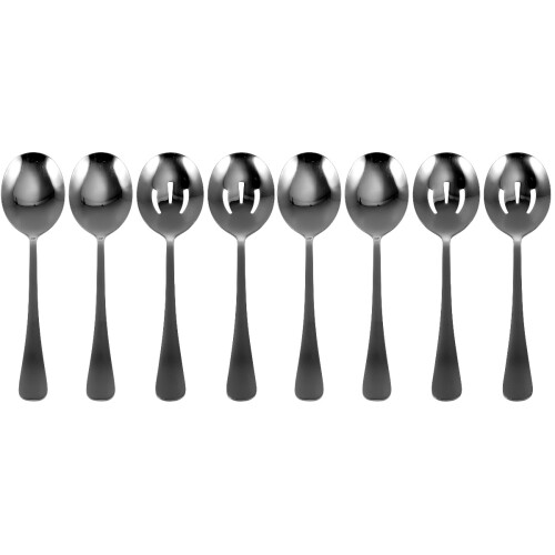 8 Pcs Stainless Steel Serving Spoon Self-Service Scoop Colander 1