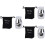 3Pcs Pet Ashes Storage Pot Ceramic Cremation Urn Box 10