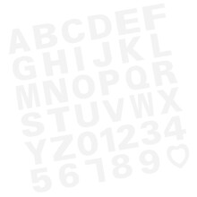 37Pcs Alphabet And Number Cake Stencils White