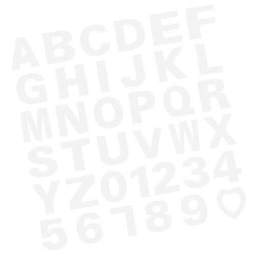 37Pcs Alphabet And Number Cake Stencils White