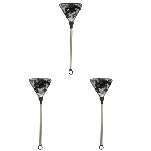 3Pcs Shrimp Tank Net Stainless Steel Extendable Handle Mini Fishing 2