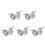 5Pcs Aluminum Alloy Double Ring Clamp For Rotating Stage Light Mount 4