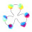 6 Pcs Pompom Ball Headband Iridescent Fluffy Hair Loop Ear Headband 1