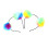 6 Pcs Pompom Ball Headband Iridescent Fluffy Hair Loop Ear Headband 9