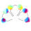 6 Pcs Pompom Ball Headband Iridescent Fluffy Hair Loop Ear Headband 11
