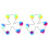 6 Pcs Pompom Ball Headband Iridescent Fluffy Hair Loop Ear Headband 2