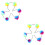 6 Pcs Pompom Ball Headband Iridescent Fluffy Hair Loop Ear Headband 6