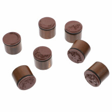 7Pcs Wooden Rubber Stamps Moon Theme Assorted Colors DIY Craft Set