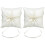2Pcs 10X10Cm Beach Wedding Ring Bearer Pillow Shell With Satin Ribbons 2