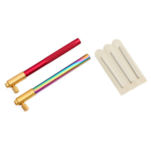1 Set Diy Embroidery Pen Punch Needle Tool With Threads 2