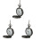 3Pcs Hanging Pocket Watch Portable Necklace Pendant Daddy 3