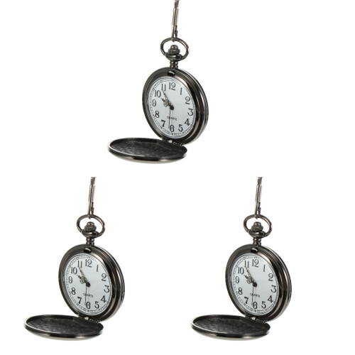 3Pcs Hanging Pocket Watch Portable Necklace Pendant Daddy 2