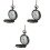 3Pcs Hanging Pocket Watch Portable Necklace Pendant Daddy 4